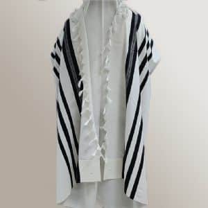 טלית צמר "פאר קל" שחור משכן התכלת"